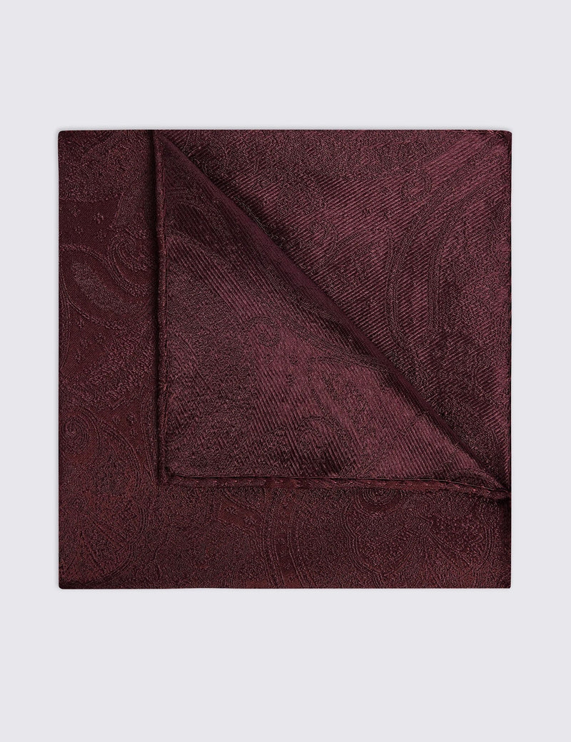 Moss Paisley Reine Seide Einstecktuch