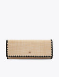 Raffia Chain Strap Clutch Bag