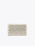 Kurt Geiger floral embellished clutch bag, imported from the UK