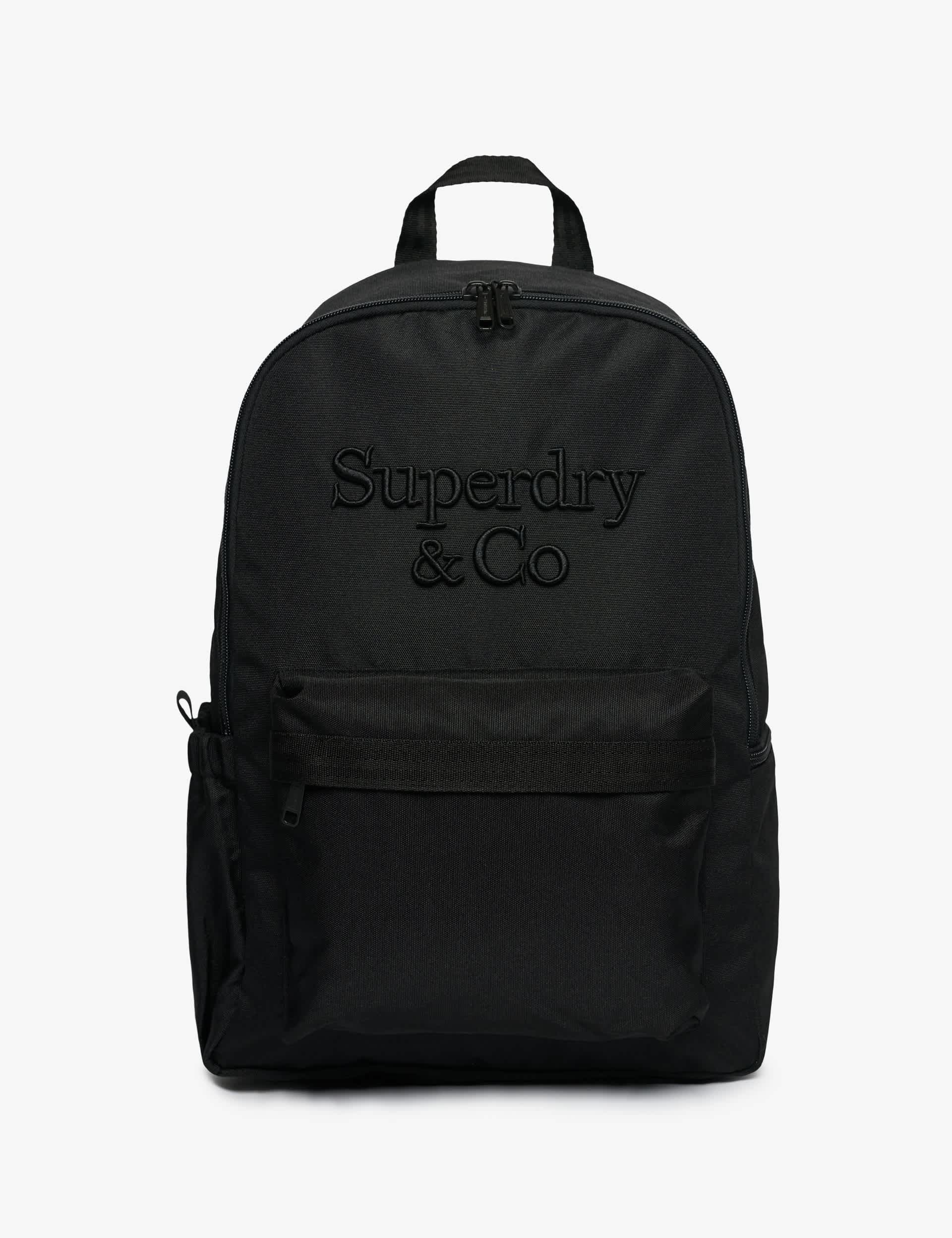 Superdry logo backpack with embroidered branding (British brand)