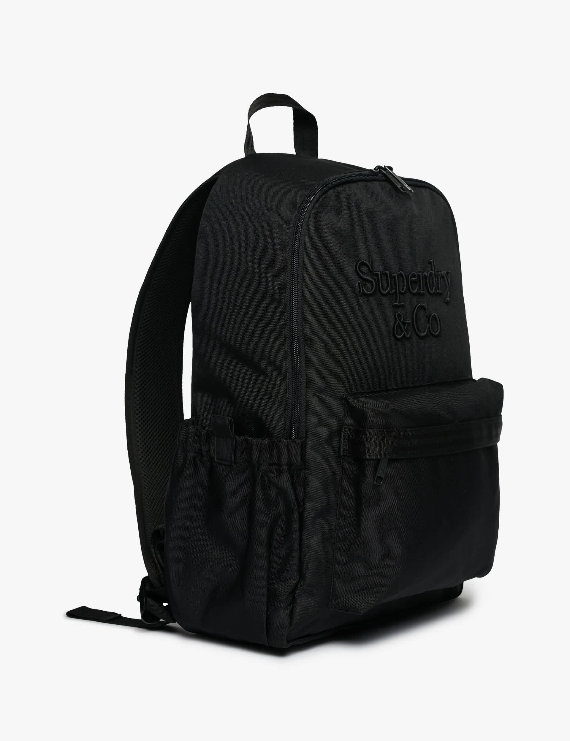 Superdry logo backpack with embroidered branding (British brand)