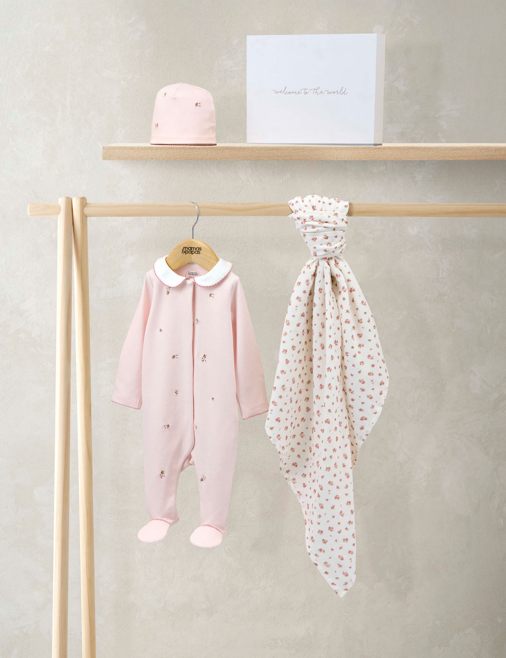 Mamas & Papas 3pc cotton embroidered starter set, UK version