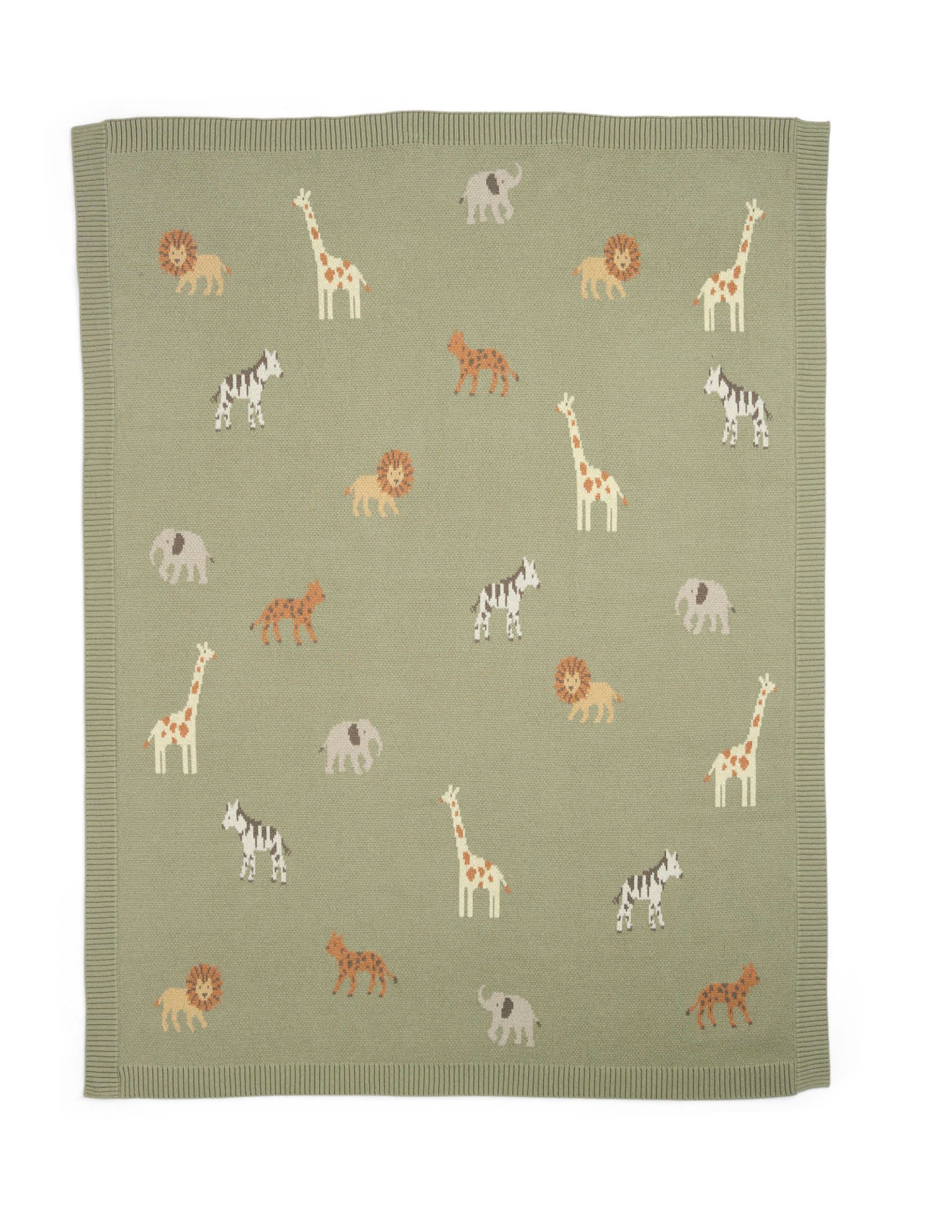 Mamas & Papas safari knitted blanket, UK version