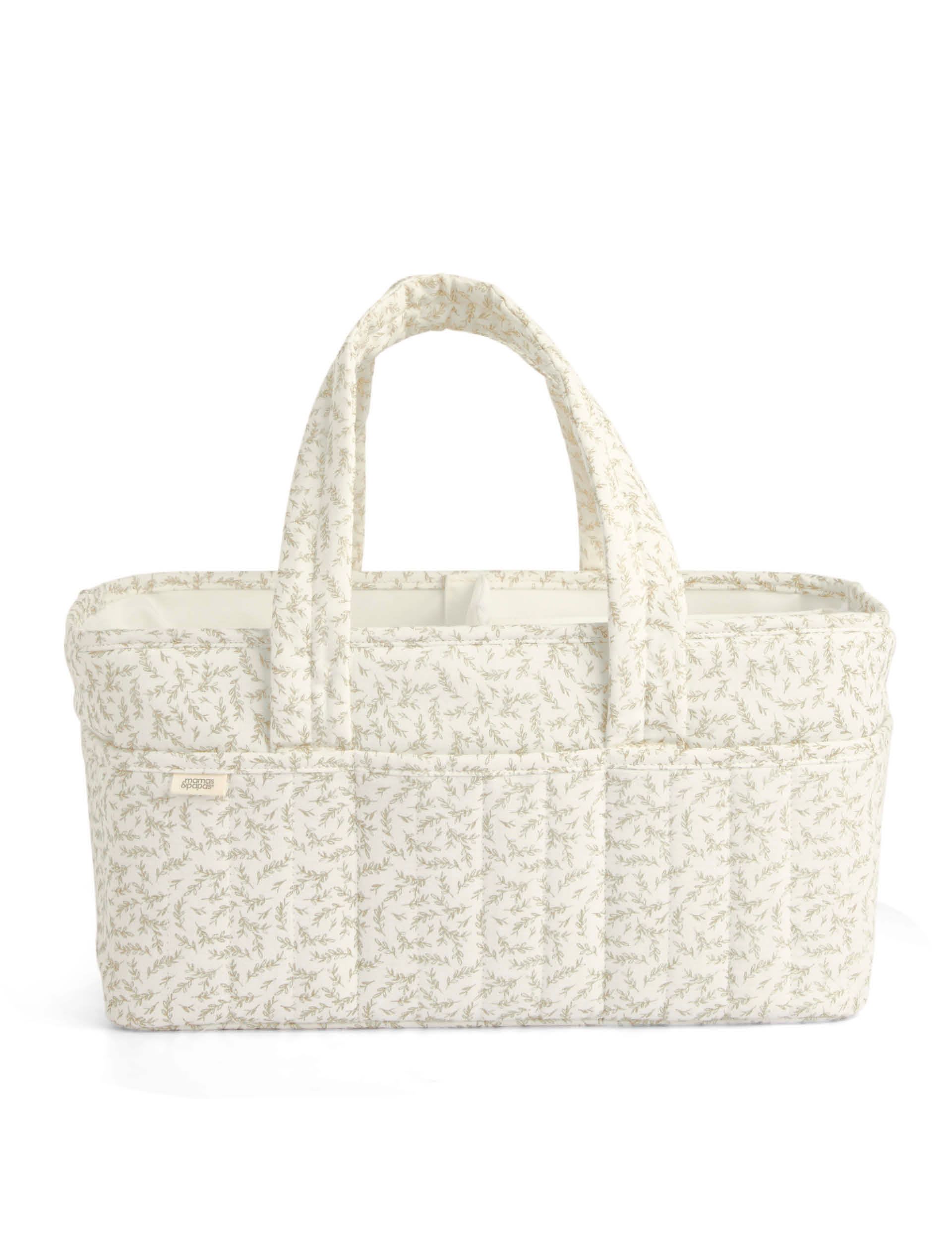 Mamas & Papas pure cotton leaf print nappy caddy, UK version