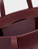 Faux Leather Woven Tote Bag