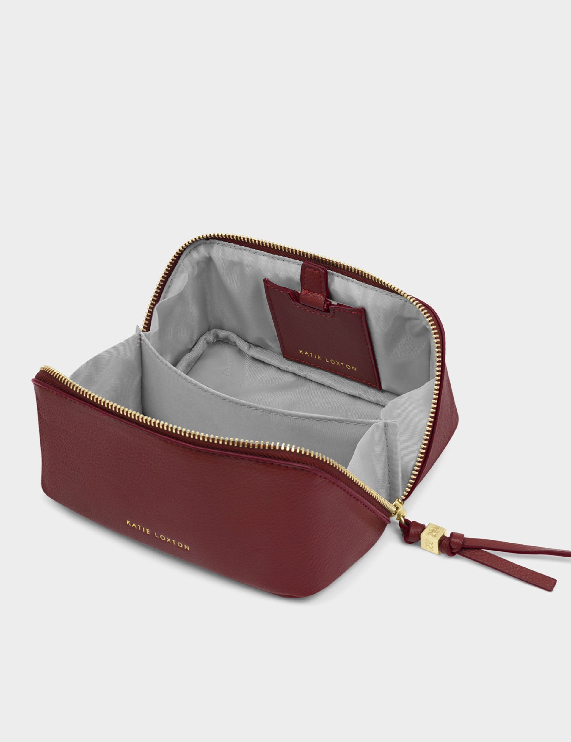 Katie Loxton faux leather fold-out mirror make-up bag, imported from the UK