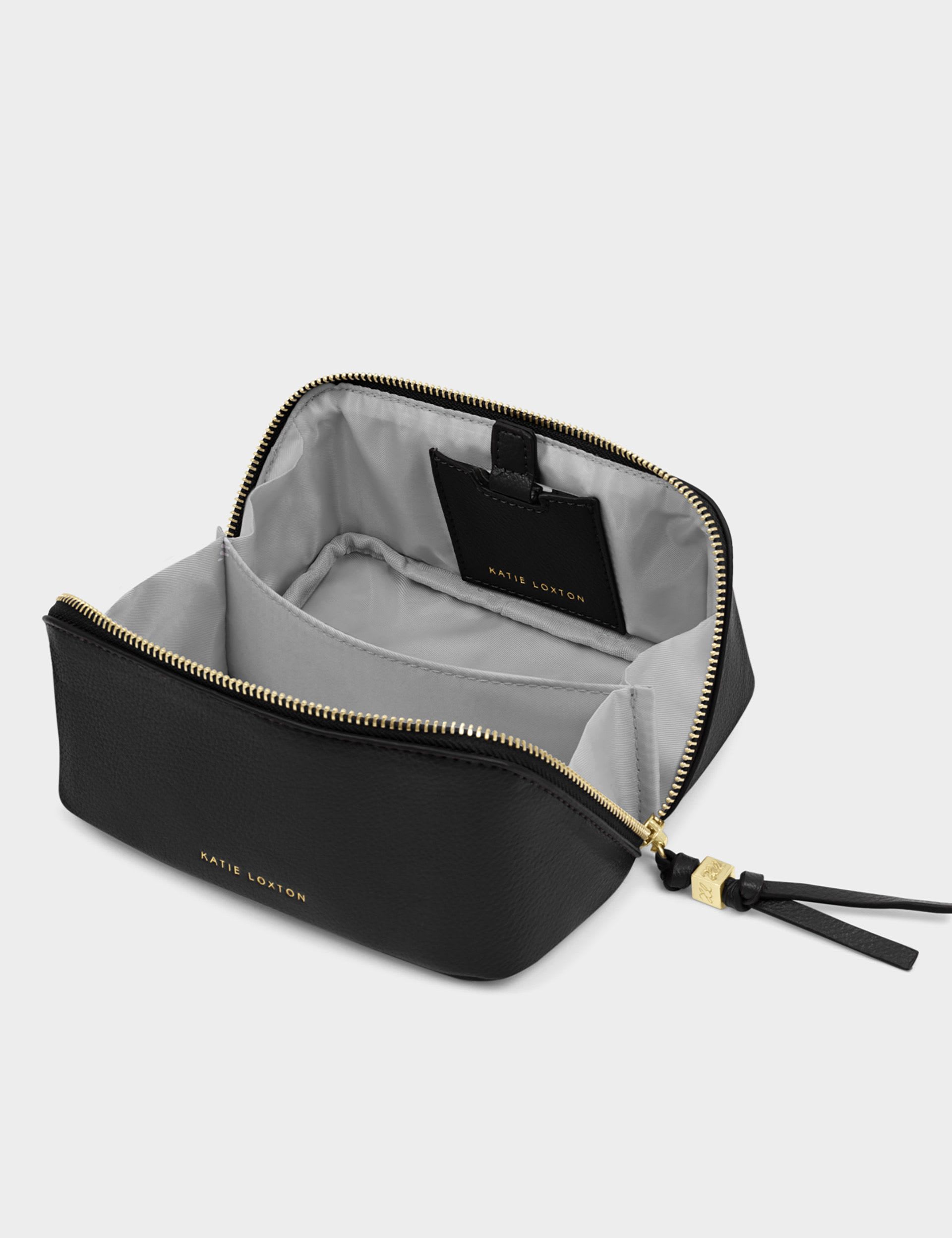 Katie Loxton faux leather fold-out mirror make-up bag, imported from the UK