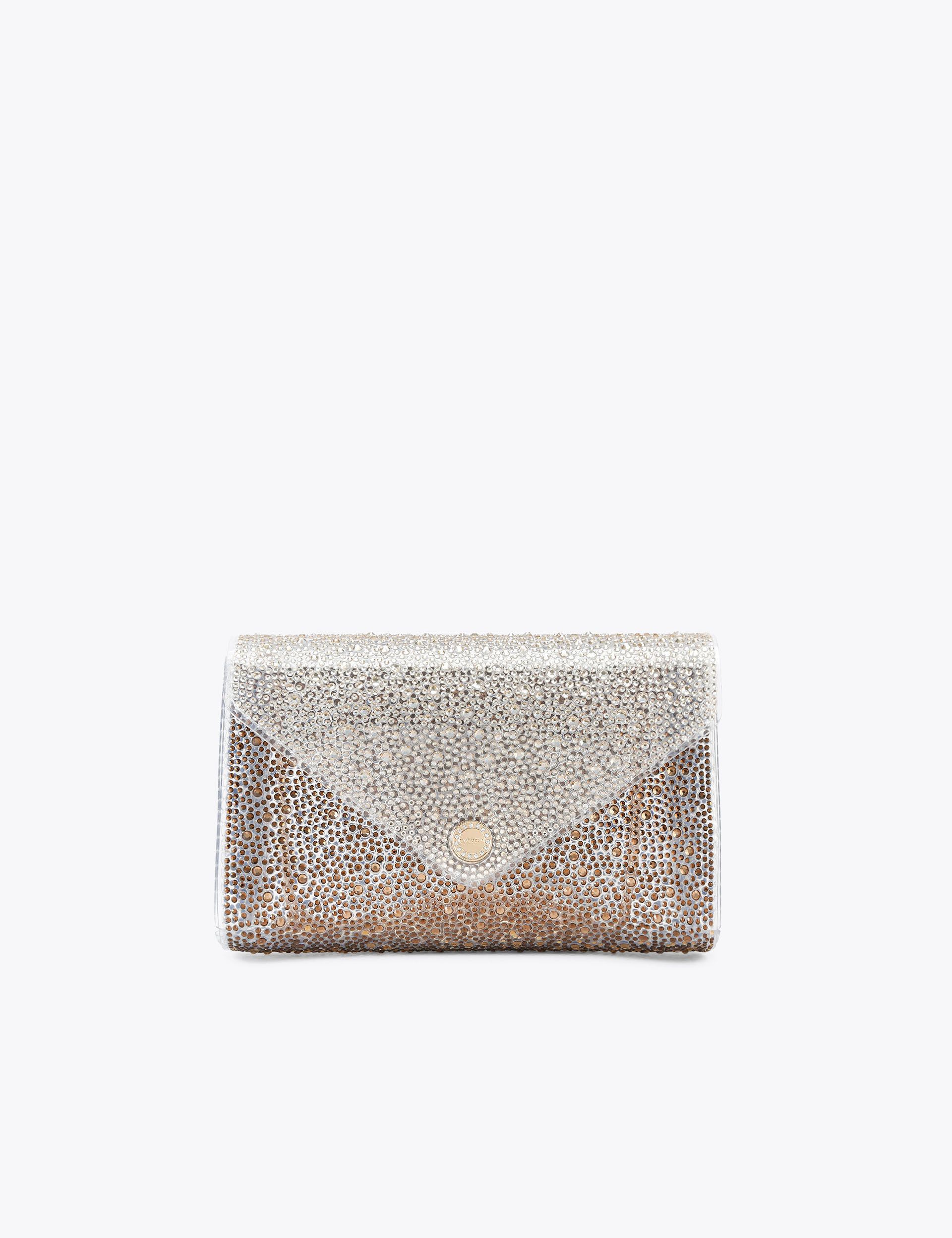 Carvela embellished chain strap clutch bag, imported from the UK