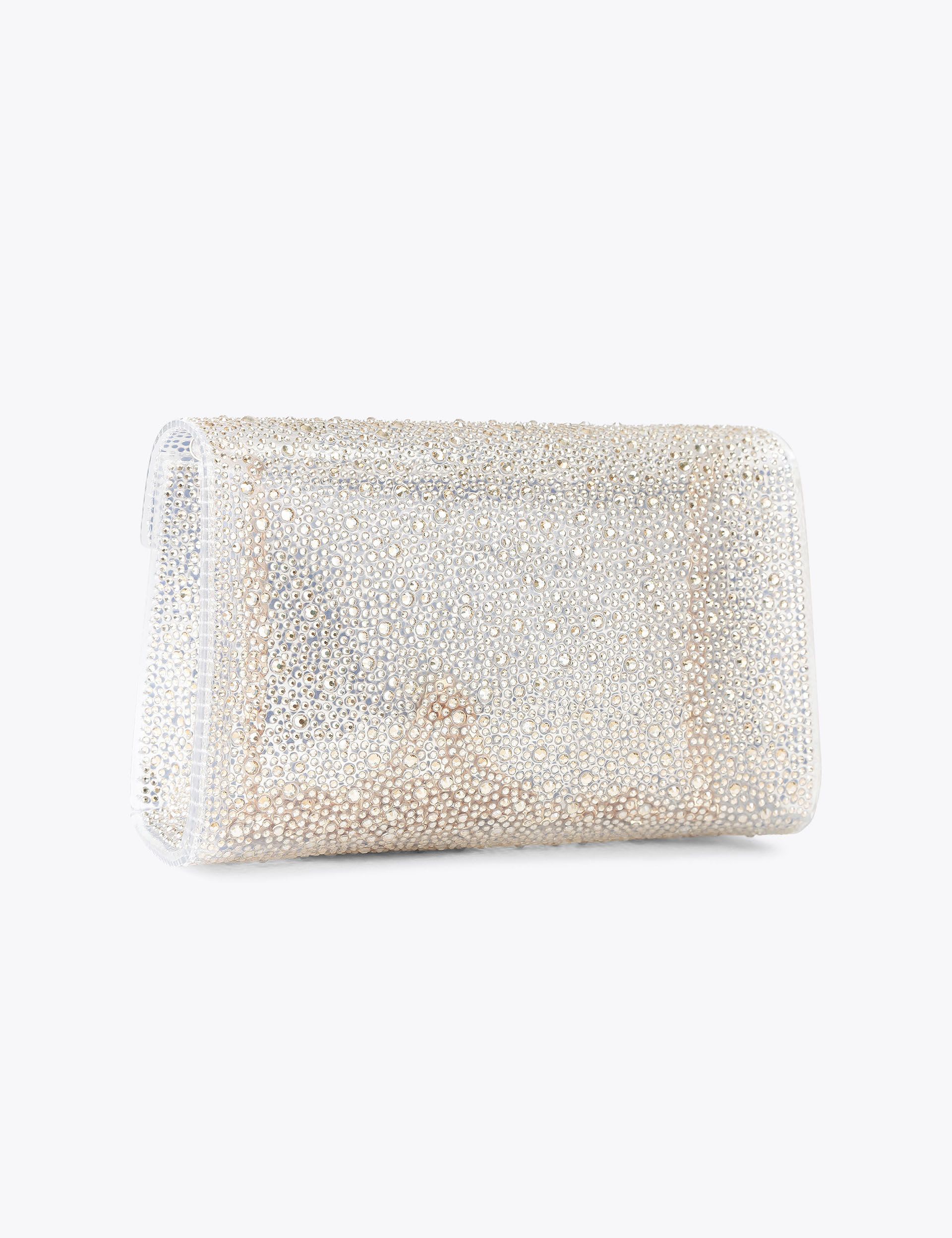 Carvela Embellished Chain Strap Clutch Bag
