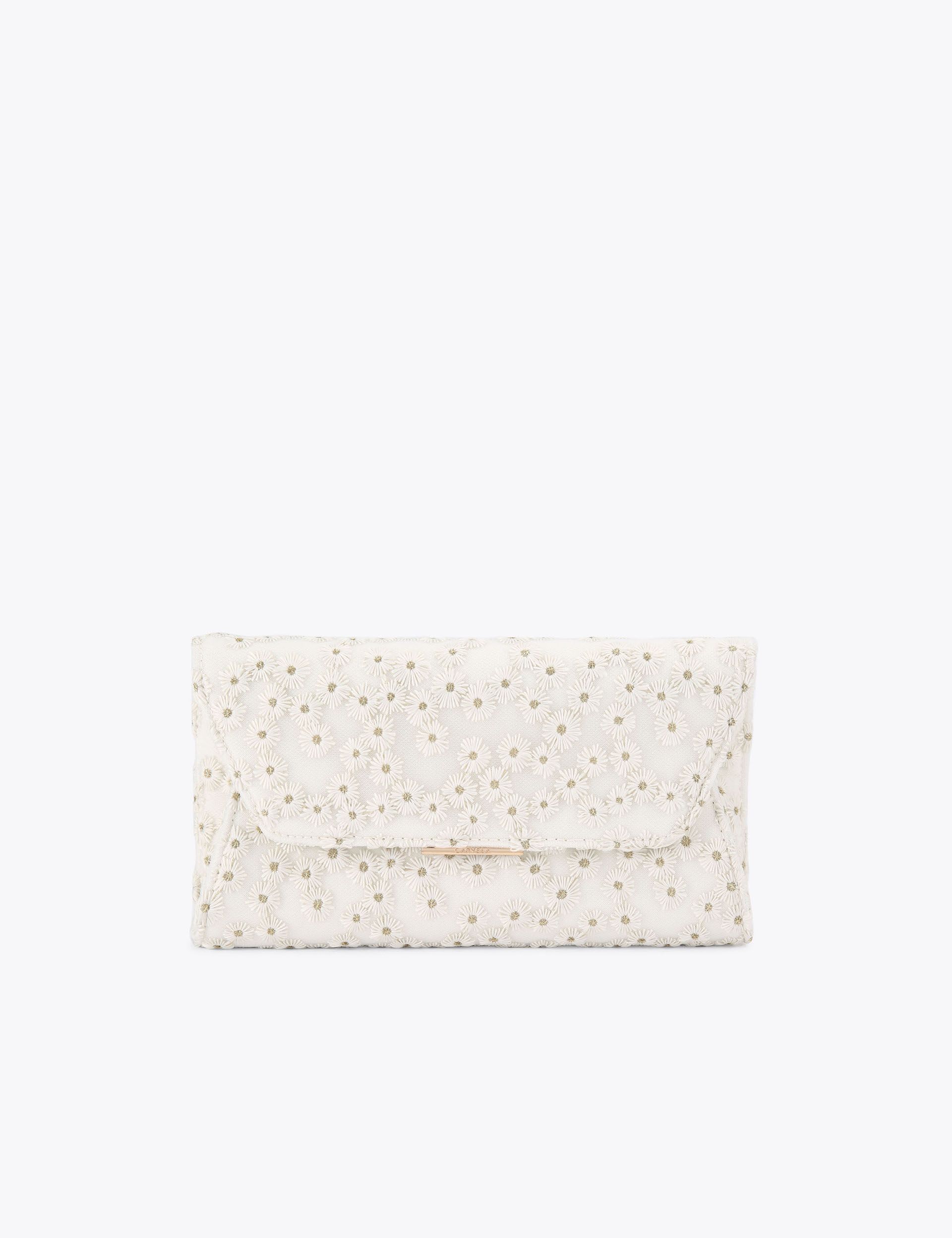 Carvela blomsterbrodert clutchveske, UK-versjon