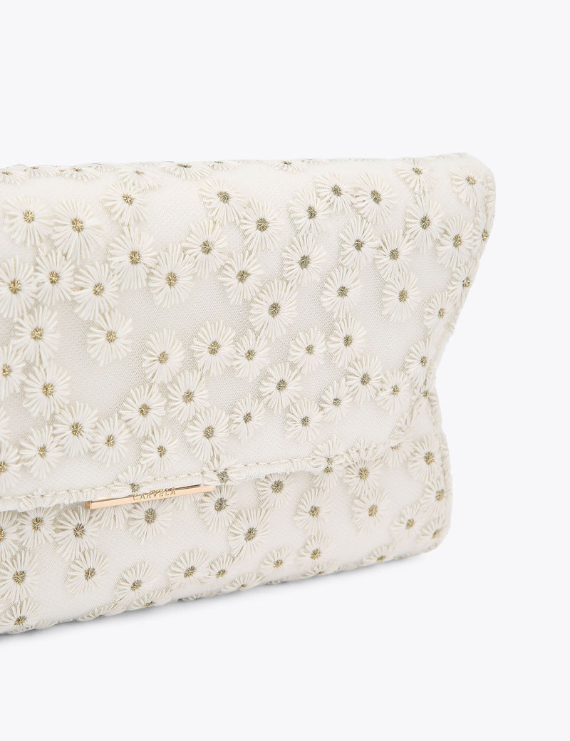 Carvela floral embroidered clutch bag, UK version