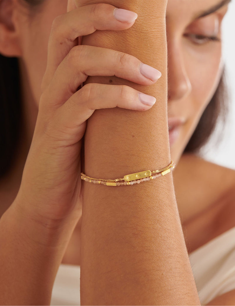 Katie Loxton waterproof birthstone bracelet with sunstone (British brand)