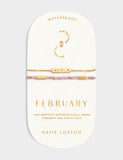 Katie Loxton February waterproof birthstone bracelet - British product