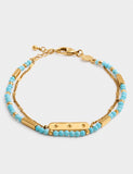 Katie Loxton gold plated birthstone bracelet with turquoise - British product
