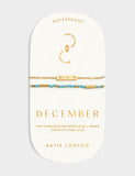Katie Loxton gold plated birthstone bracelet with turquoise - British product