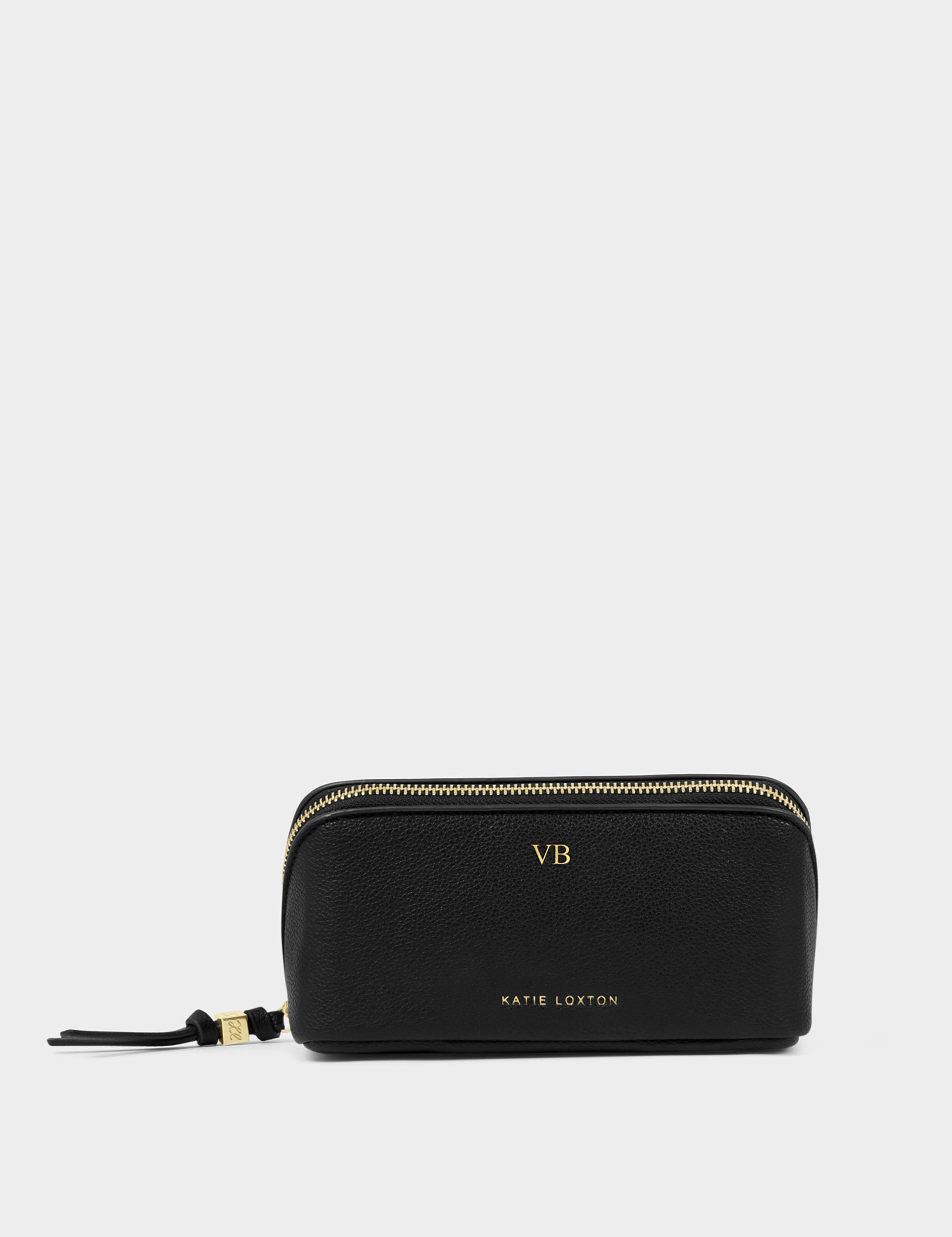 Katie Loxton personalised faux leather makeup bag, imported from the UK