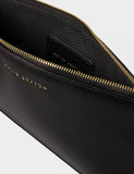 Katie Loxton personalised faux leather pouch with gold monogramming - British product