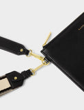 Katie Loxton personalised faux leather pouch with gold monogramming - British product