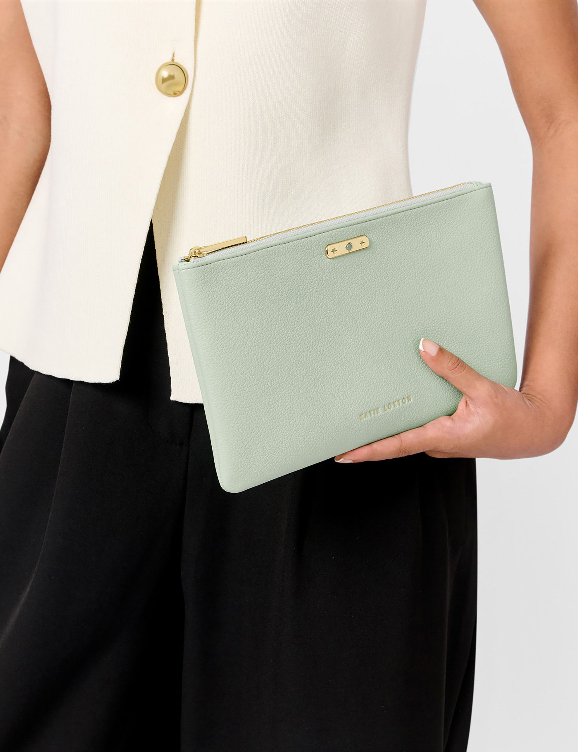 Katie Loxton faux leather August birthstone pouch purse, imported from the UK