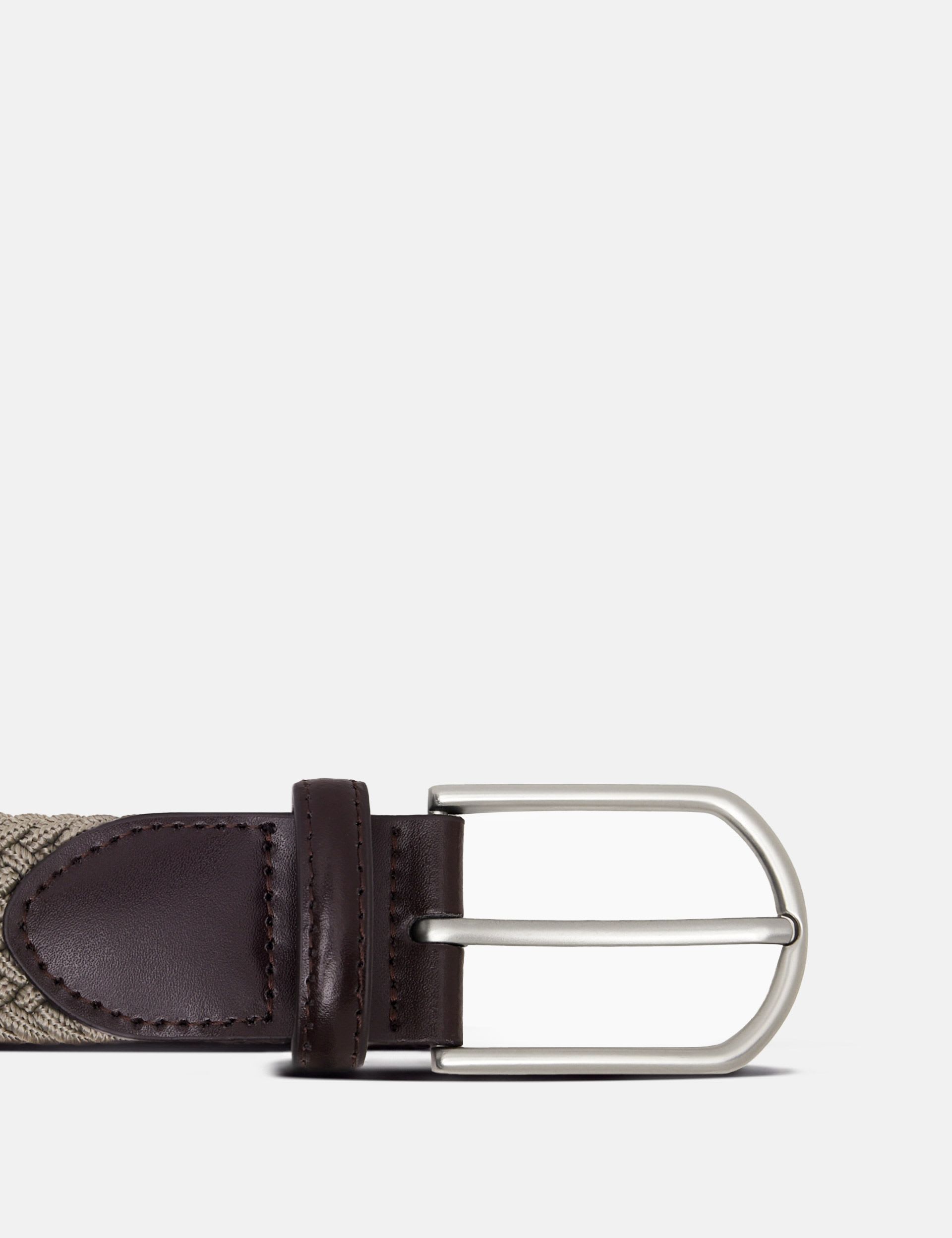 Hawes & Curtis Leather Braided Stretch Belt