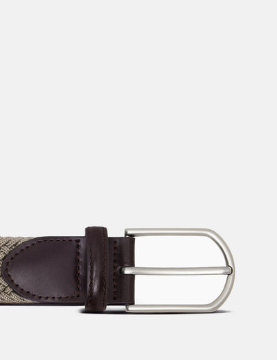 McGrocer Hawes & Curtis Leather Braided Stretch Belt- Buy online at McGrocer