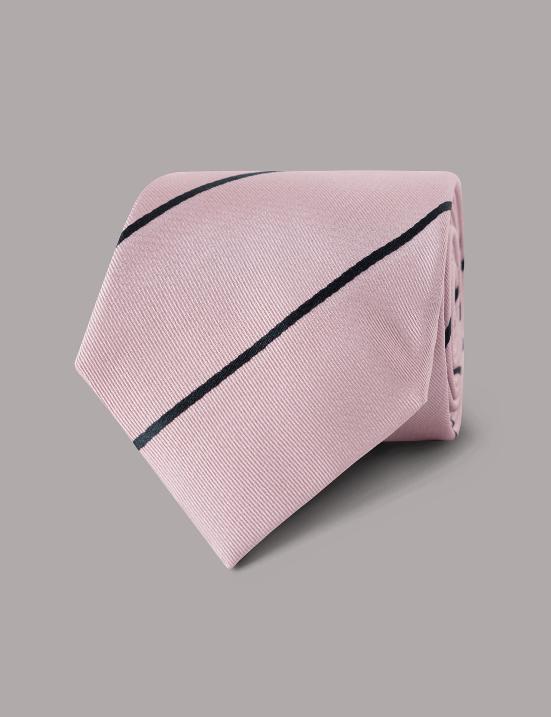 Hawes & Curtis striped pure silk tie 8cm, imported from the UK