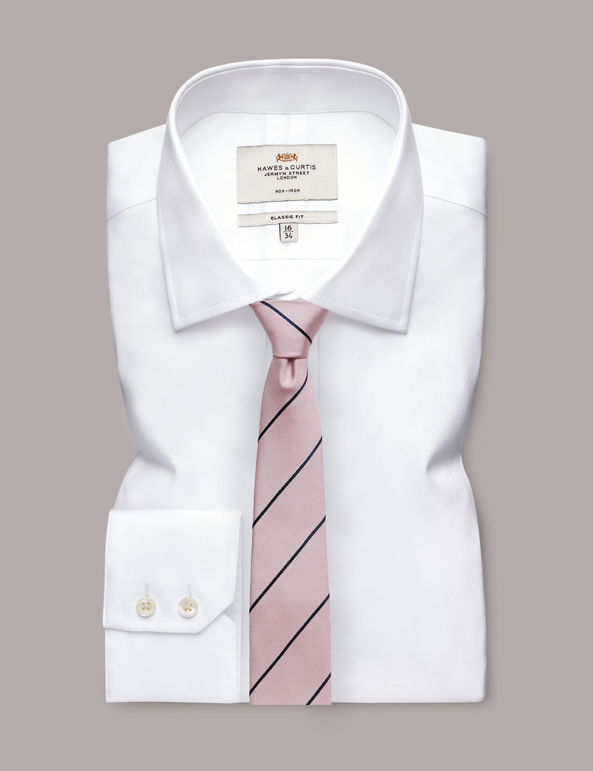 Hawes & Curtis striped pure silk tie 8cm, imported from the UK