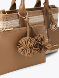 Carvela striped mini tote bag with leather handles, UK version