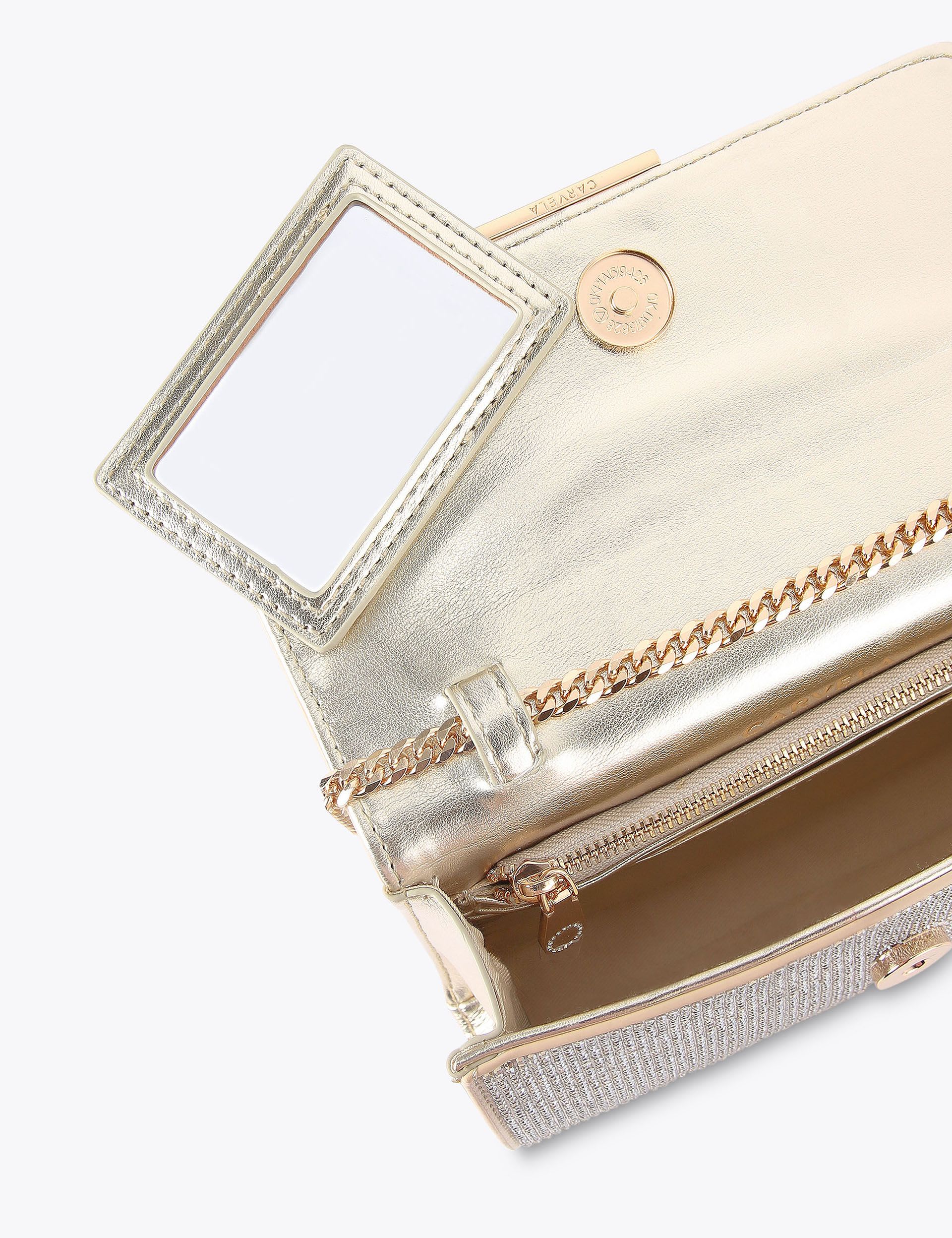 Carvela Embellished Chain Strap Clutch Bag