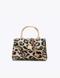 Carvela animal print grab bag with metallic tones (British brand)