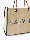 Raffia Beaded Tote Bag & Pouch