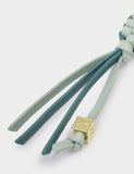 Katie Loxton braided bag charm keyring with gold charm, UK version