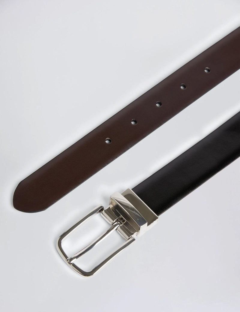 Moss reversible belt black and brown, imported from the UK