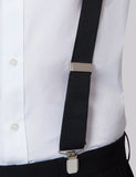 Moss black tie braces with clip-on straps, UK version