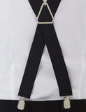 Moss black tie braces with clip-on straps, UK version