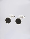 Moss onyx round cufflinks, imported from the UK