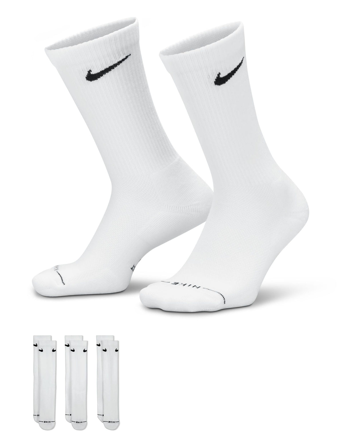 Nike 3 Pack Everyday Elevated Cotton Rich Crew Socks