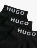 HUGO cotton-rich logo trainer socks 3 pack (British brand)