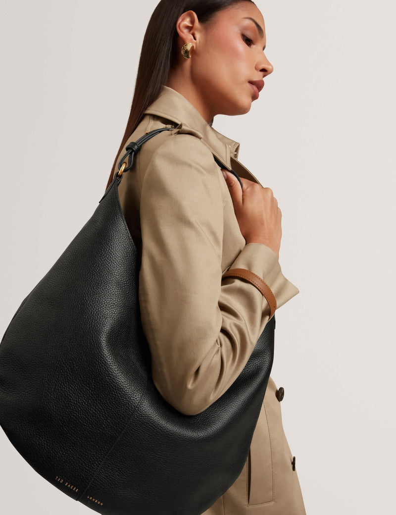 Ted Baker leather bar detail hobo bag, imported from the UK