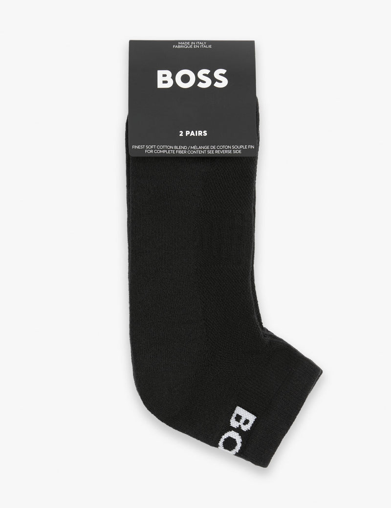 BOSS cotton rich cushioned trainer socks 2 pack - British product