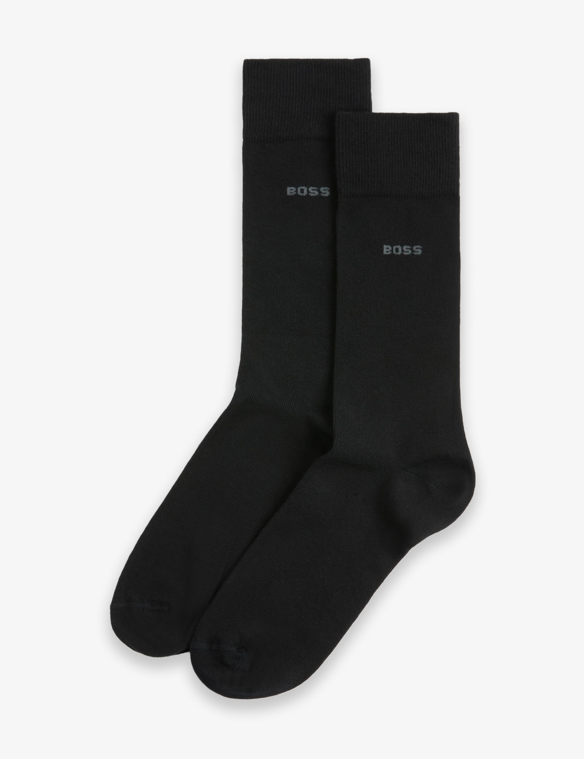 BOSS logo cotton rich socks 2-pack - British product