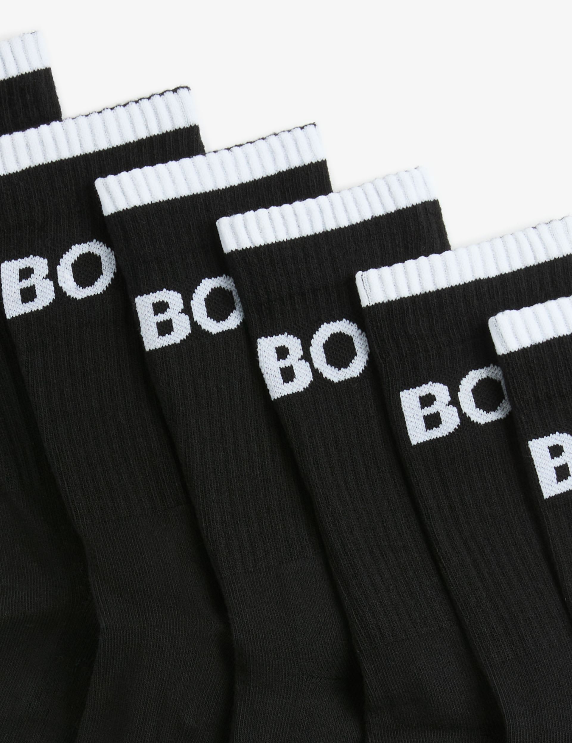 BOSS 6 pack striped ankle socks, imported from the UK