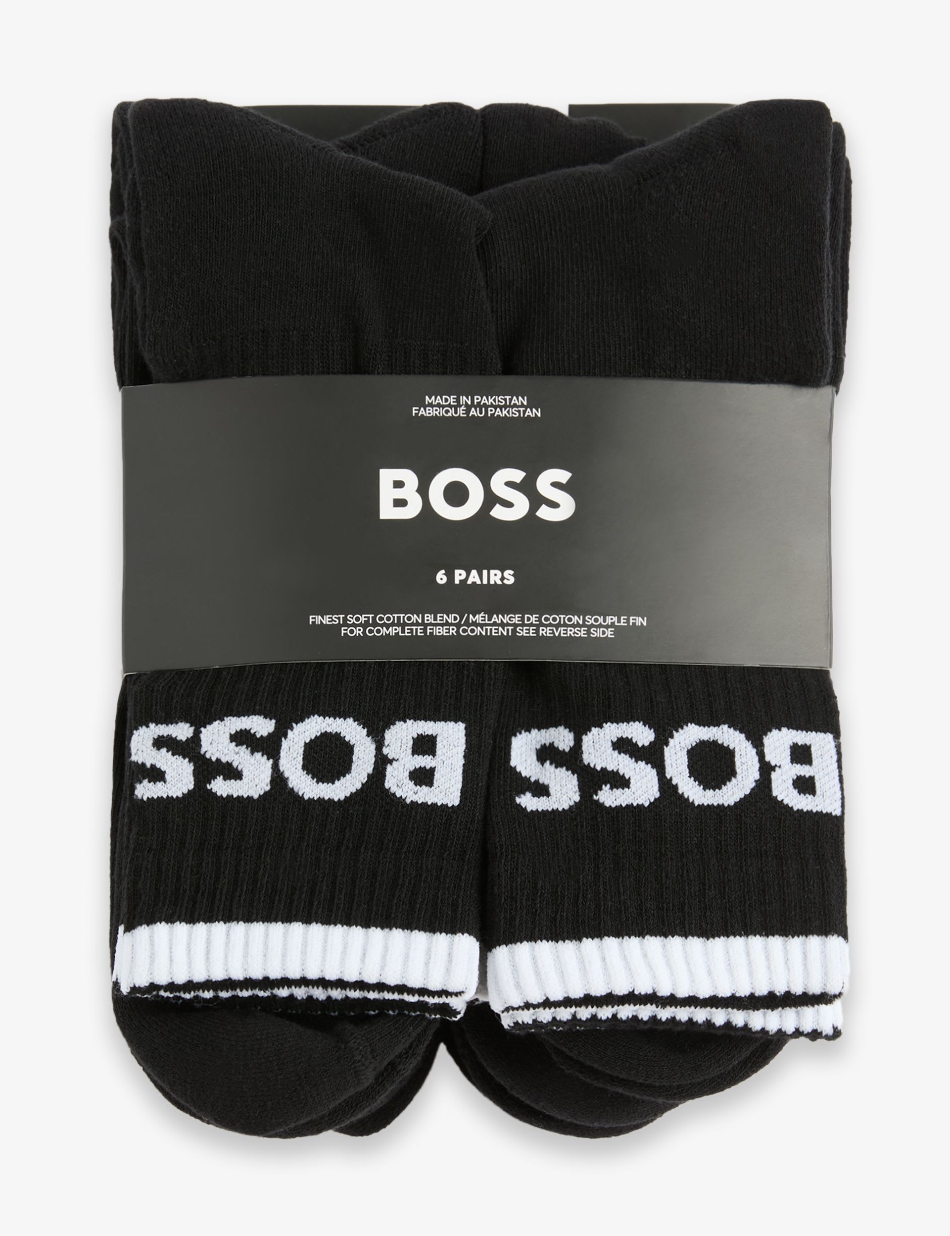 BOSS 6 pack striped ankle socks, imported from the UK