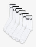BOSS 6 pack striped ankle socks, imported from the UK