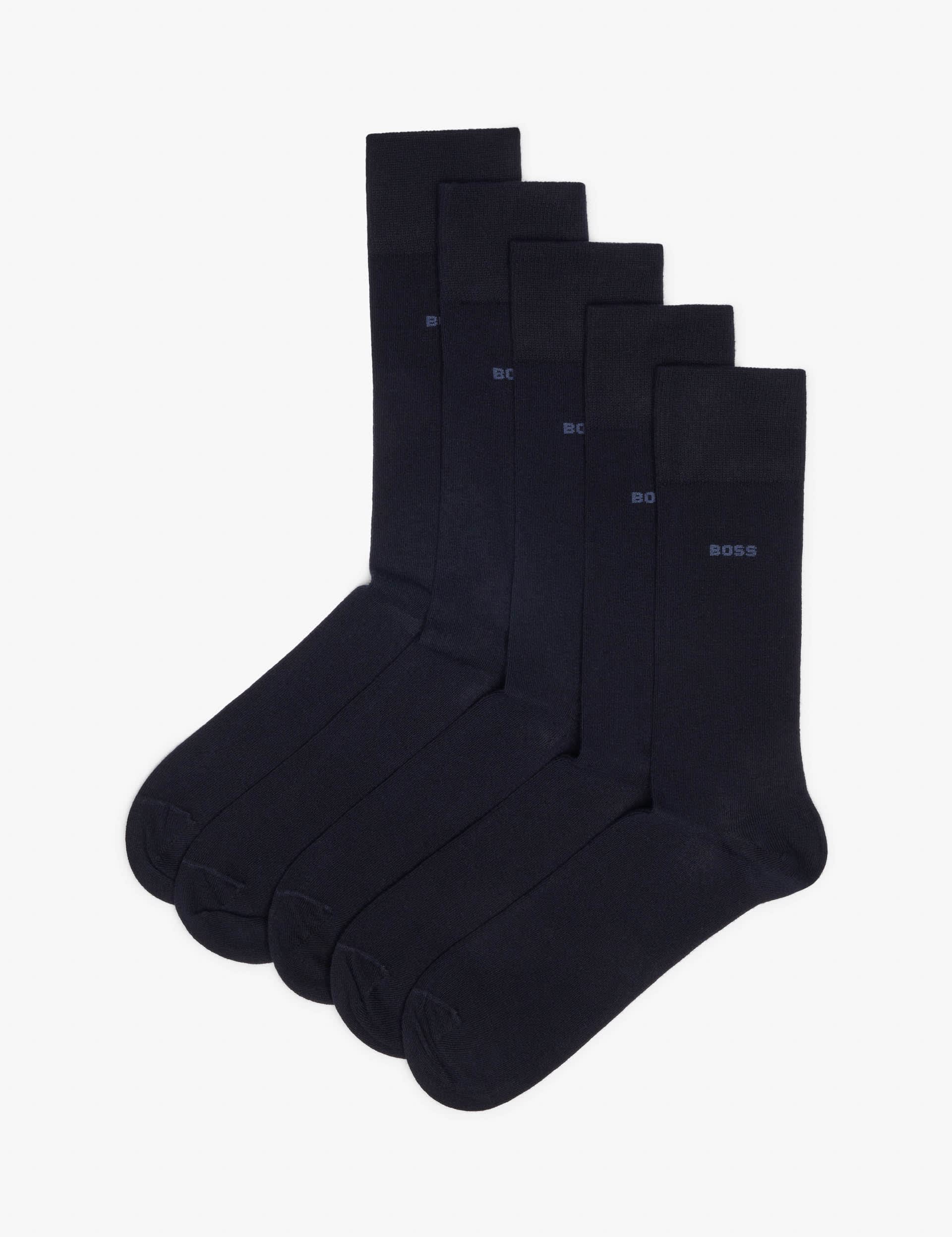 Boss 5 Pack Cotton Rich Ankle Socks