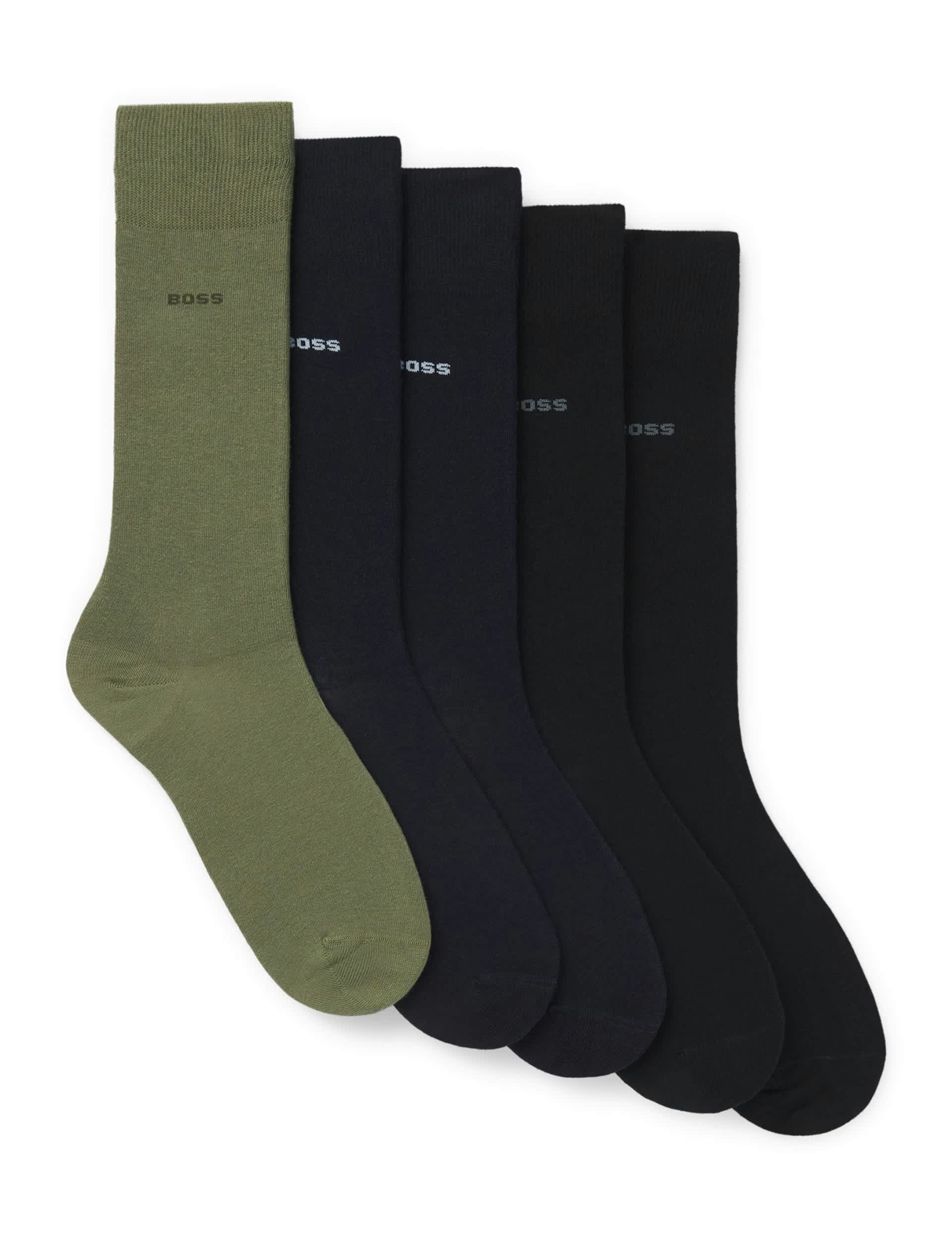 BOSS cotton rich ankle socks 5 pack, imported from the UK