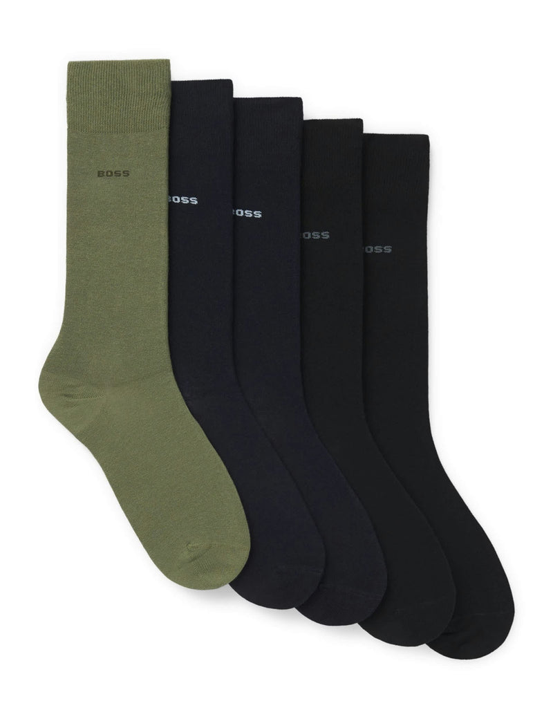 BOSS cotton rich ankle socks 5 pack, imported from the UK