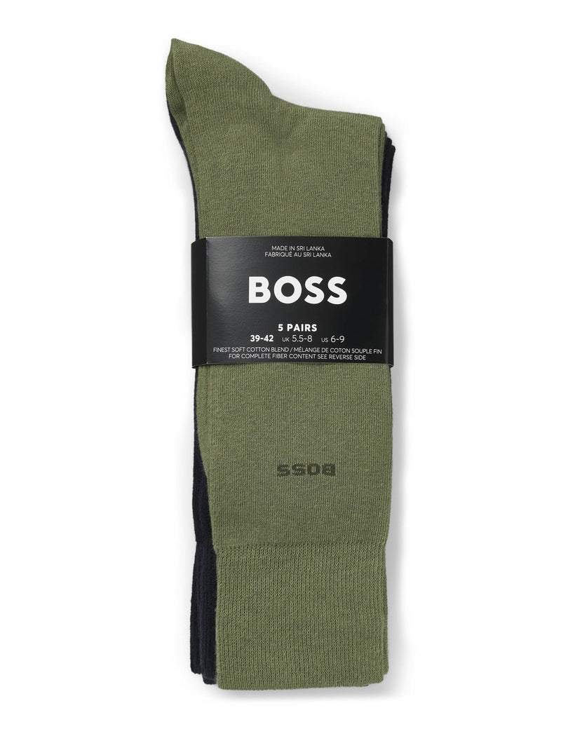 BOSS cotton rich ankle socks 5 pack, imported from the UK