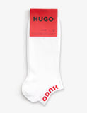 HUGO logo cotton rich trainer socks 3 pack (British brand)