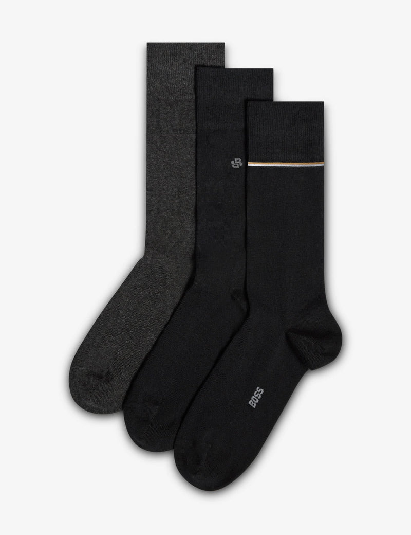 BOSS 3-pack cotton rich socks gift box - British product